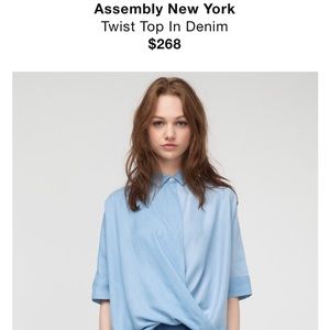 Assembly New York Twist Top in Denim